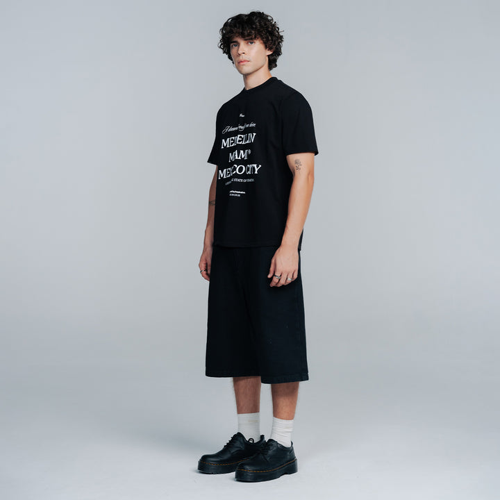 True Global Cropped T-Shirt - Black