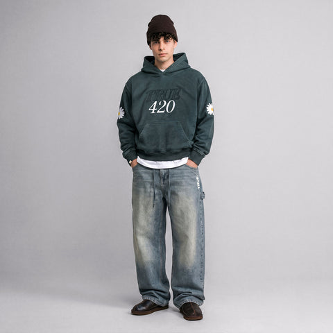 Garden Hoodie - Washed Pine Green