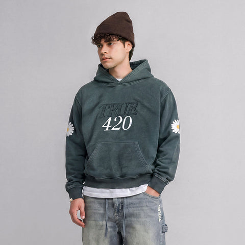 Garden Hoodie - Washed Pine Green