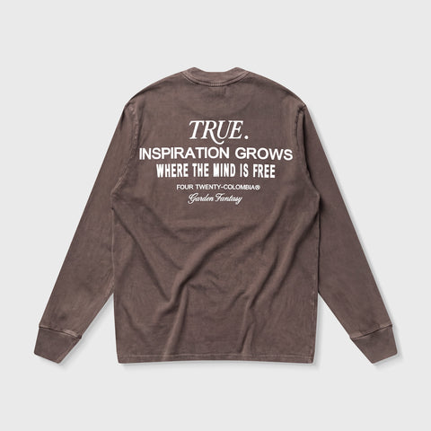 Garden LS T-Shirt - Washed Brown