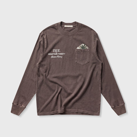 Garden LS T-Shirt - Washed Brown
