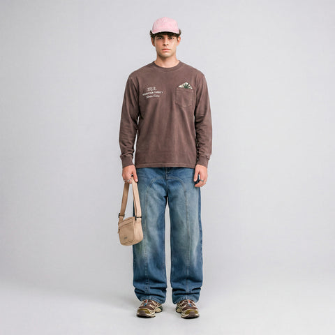 Garden LS T-Shirt - Washed Brown