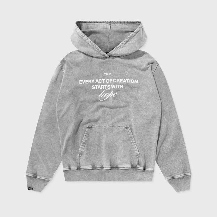 Hope Hoodie - Washed Grey