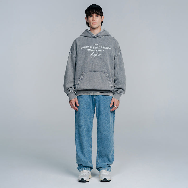 Hope Hoodie - Washed Grey