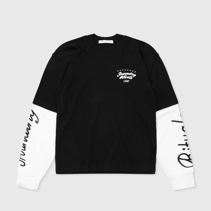 Grounding Double Sleeve Tee - Black