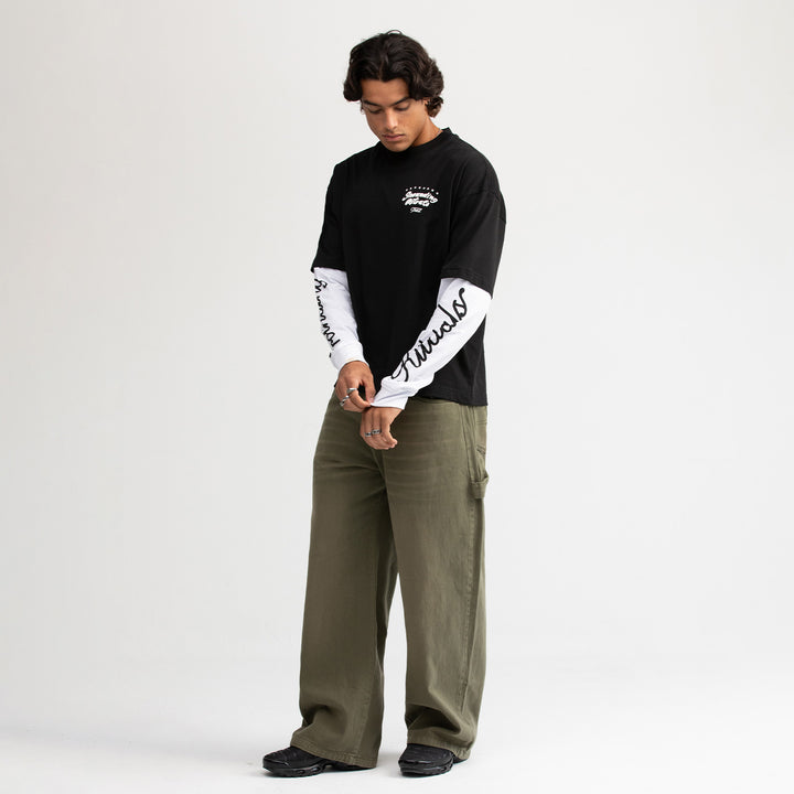 Grounding Double Sleeve Tee - Black