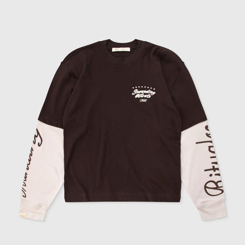 Grounding Double Sleeve Tee - Brown