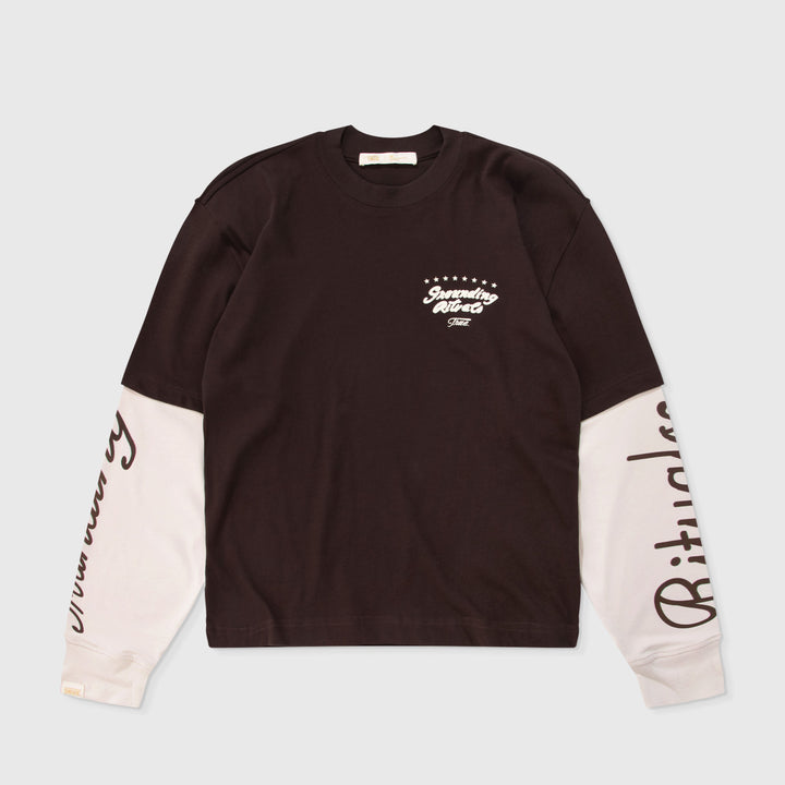 Grounding Double Sleeve Tee - Brown