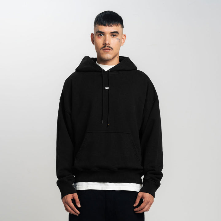 Hoodie Box Fit Clásico - Negro