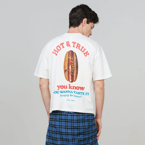 Hungry Boxy Tee - Cream
