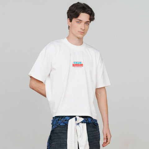 Hungry Boxy Tee - Cream