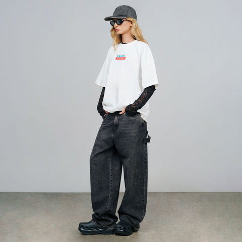 Hungry Boxy Tee - Cream