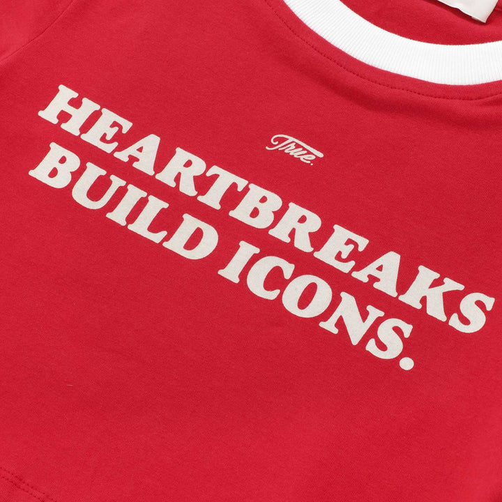 Icons Cropped Slim Tee - Red