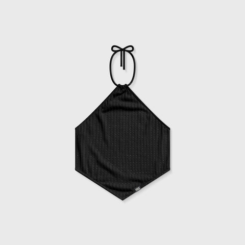 Knit Halter Bandana Top - Black
