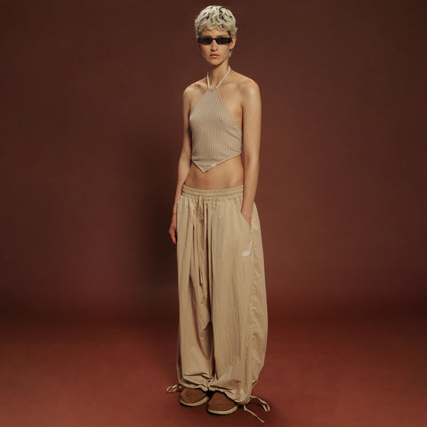 Knit Halter Bandana Top - Cream