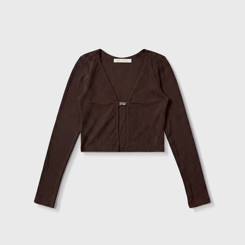 Knit LS Tee - Brown