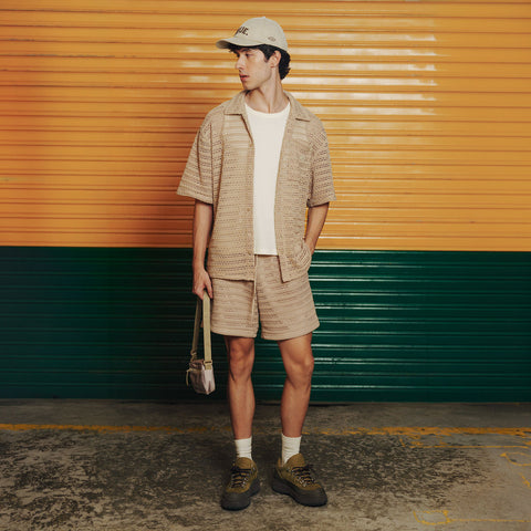 Knit Shorts - Camel