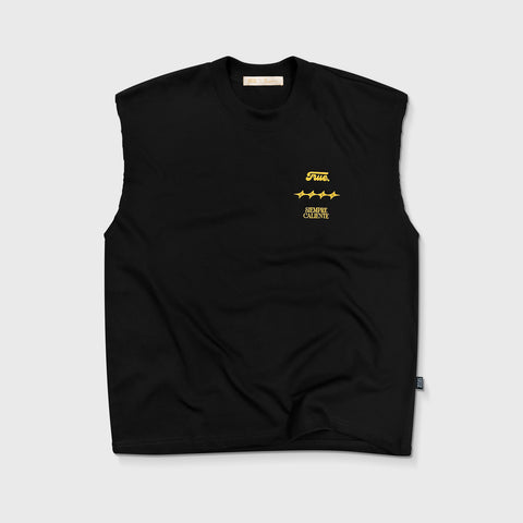 La Solar x True Sleeveless T-Shirt - Black