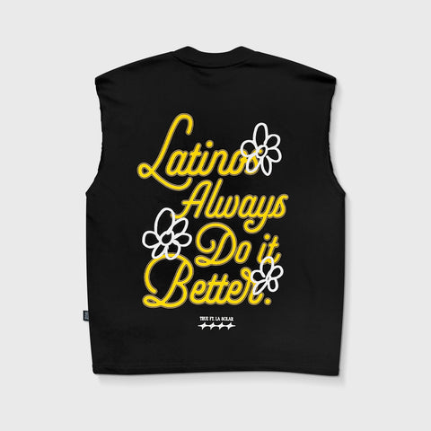 La Solar x True Sleeveless T-Shirt - Black