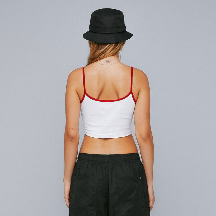 Lounge Cropped Tank Top - White