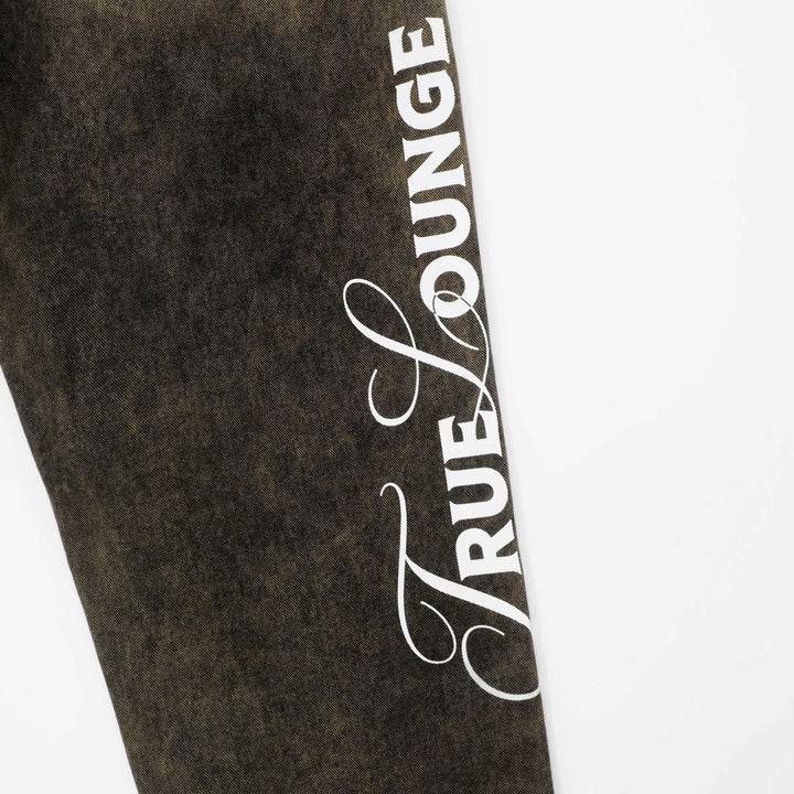 Lounge Printed Denim Pants - Brown