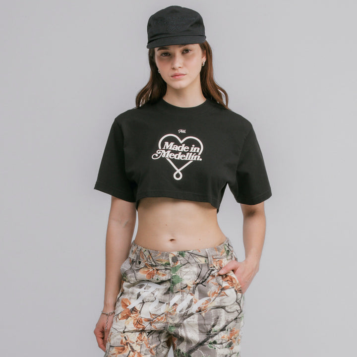 Medellín Crop Top - Black