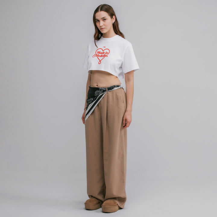 Medellín Crop Top - White