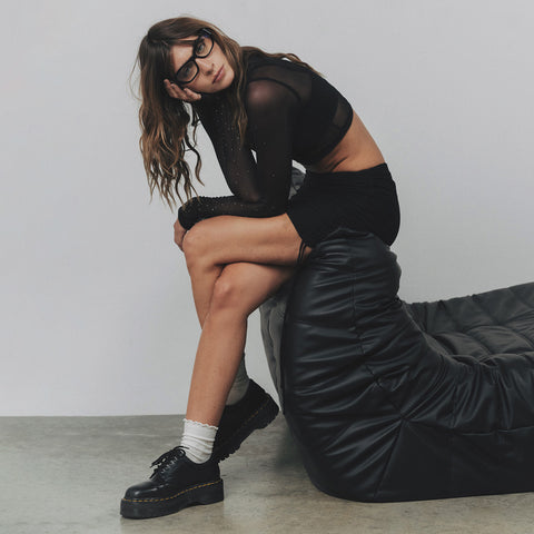 Mesh Mini Skirt - Black