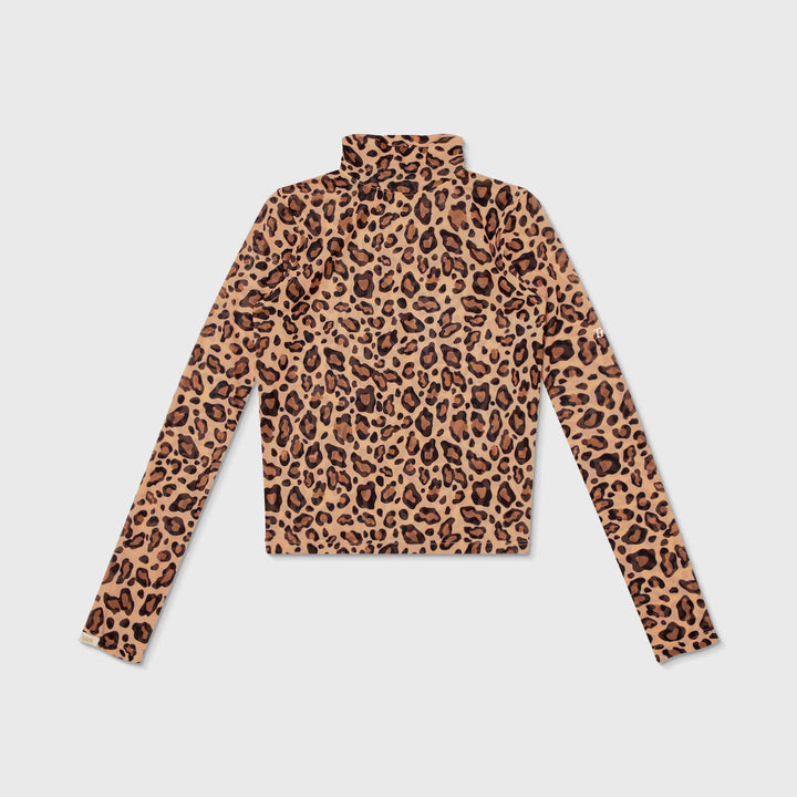 Animal Print Mesh LS Top - Cheetah