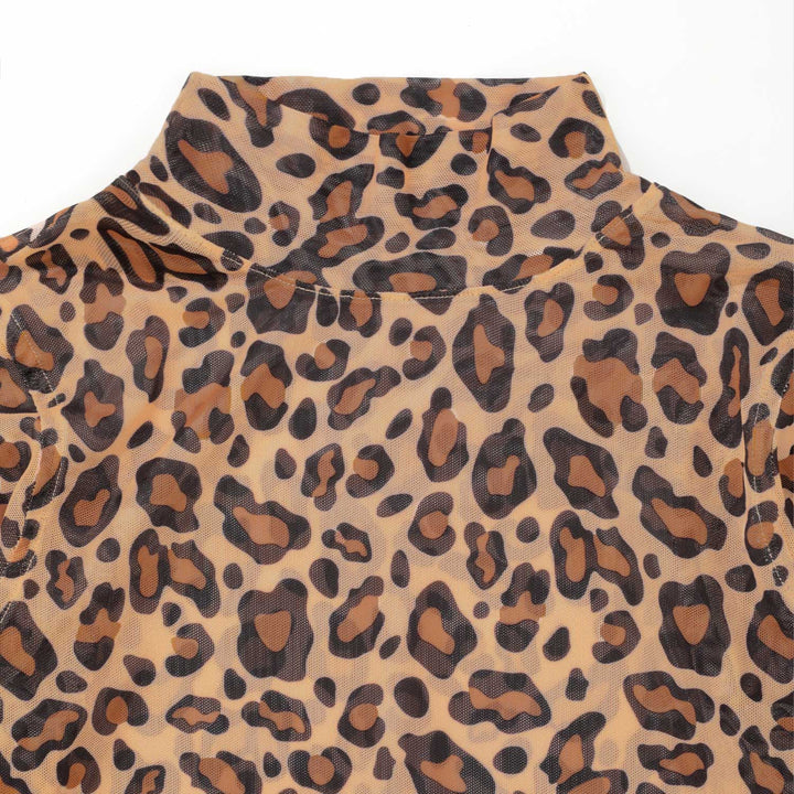 Animal Print Mesh LS Top - Cheetah