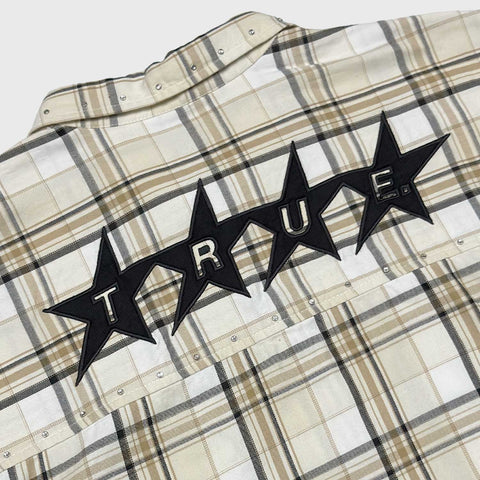 Nine Two Boxy Plaid Shirt - Cream