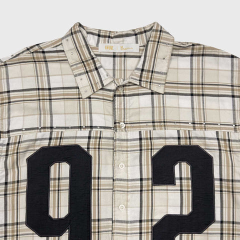 Nine Two Boxy Plaid Shirt - Cream