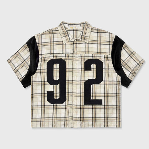 Nine Two Boxy Plaid Shirt - Cream