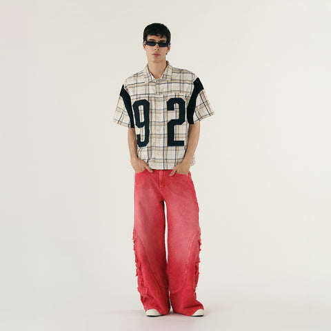 Nine Two Boxy Plaid Shirt - Cream
