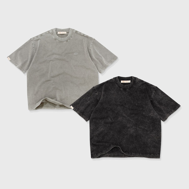 Core Boxy Tees Pack X 2 - Light Grey & Dark Grey