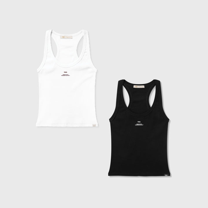 Ribbed Tank Tops Pack X 2 - Black & White