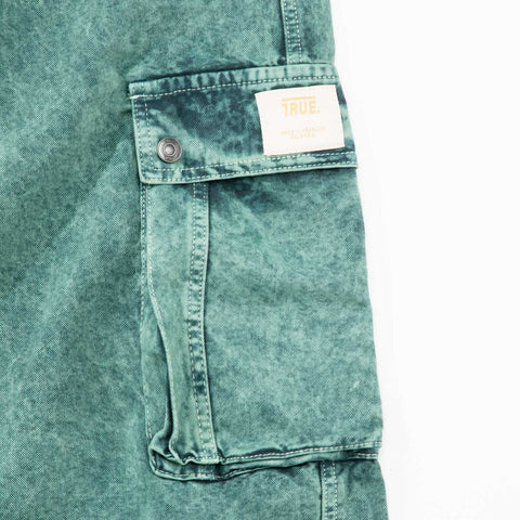 Cargo Multi-Pocket Pants - Washed Green