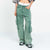 Cargo Multi-Pocket Pants - Washed Green
