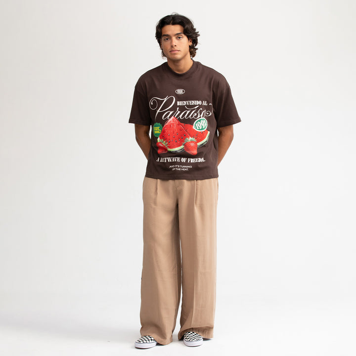 Paraíso Boxy Tee - Brown