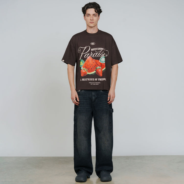 Paraíso Boxy Tee - Brown