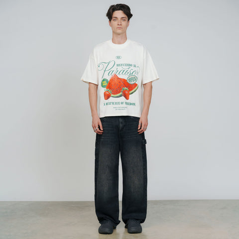 Paraíso Boxy Tee - Cream