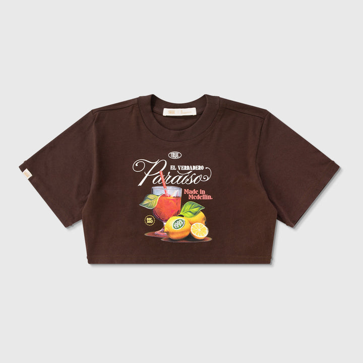 Paraíso Crop Top - Brown