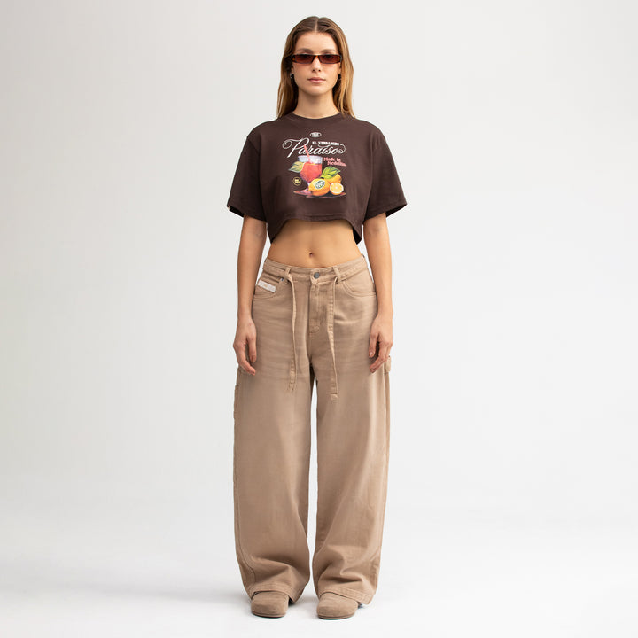 Paraíso Crop Top - Brown