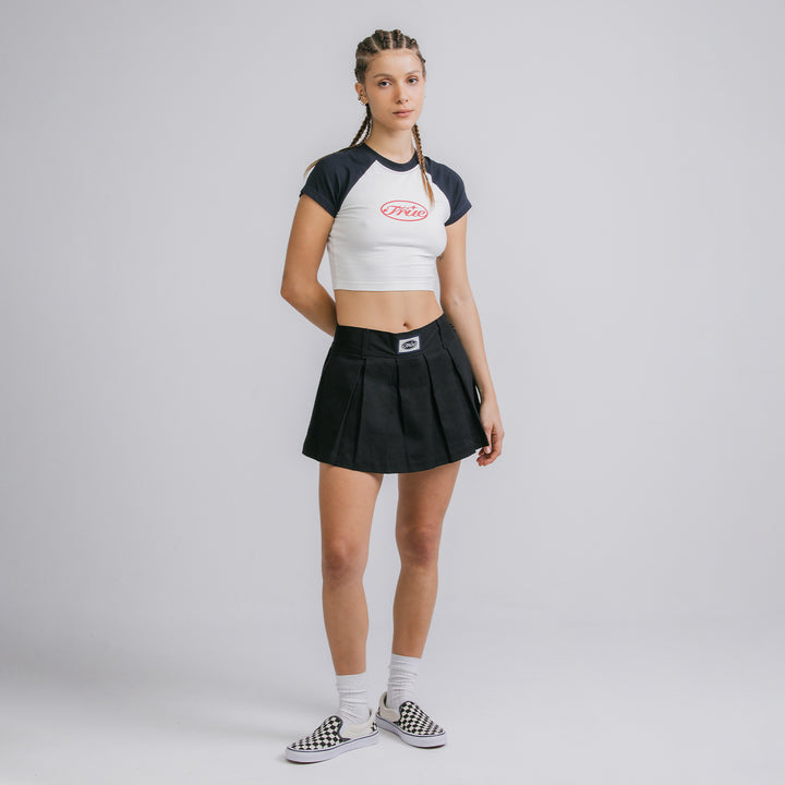 Pleated Mini Skirt - Black