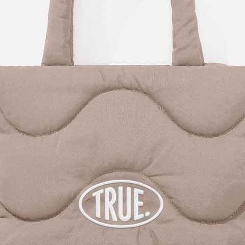 Puffer Shopper Bag - Sand