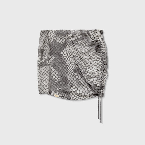 Python Mesh Mini Skirt - Gray