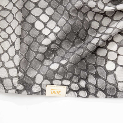 Python Mesh Mini Skirt - Gray