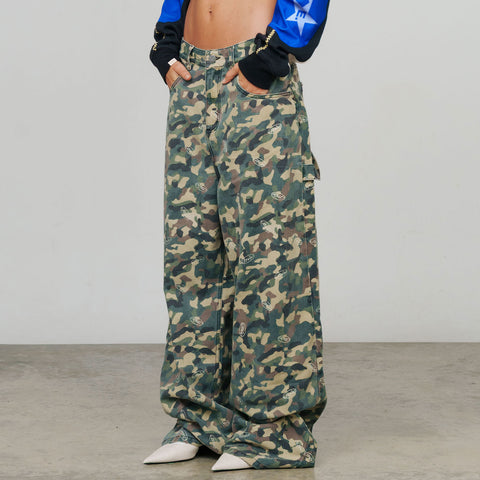 Racing Camo Carpenter Pants - Green