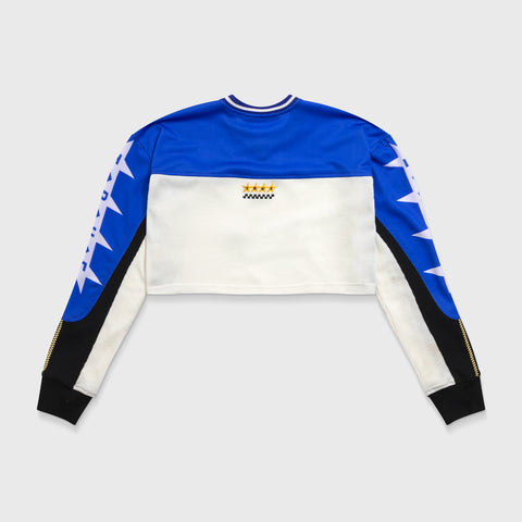 Racing Cropped LS Shirt - Blue