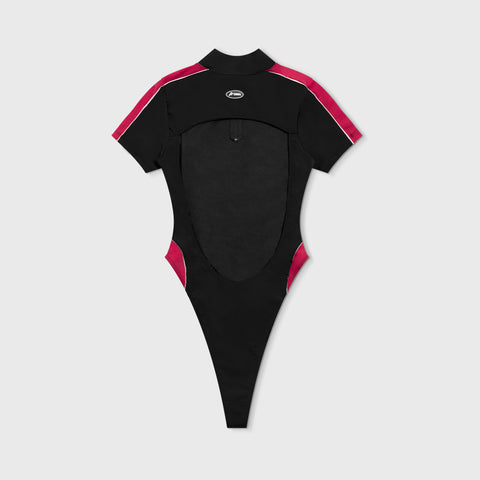Racing Open Back LS Bodysuit - Black